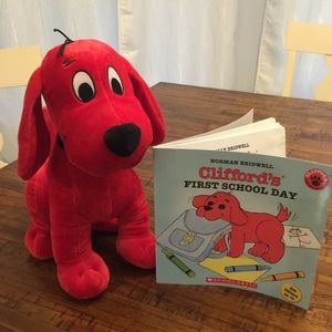 Clifford Book and plush stuffed animal